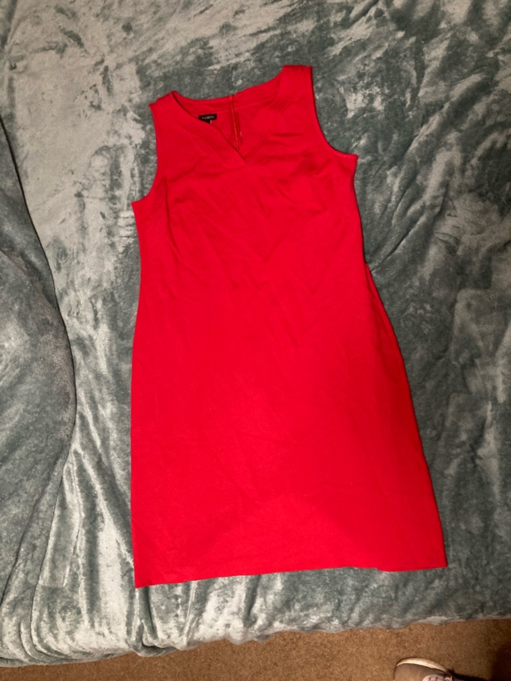 Talbots Bright Red Sleeveless Sheath Dress